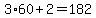 3%2A60%2B2=182