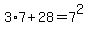 3%2A7%2B28=7%5E2