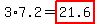 3%2A7.2=highlight%2821.6%29