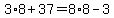 3%2A8%2B37=8%2A8-3