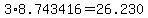 3%2A8.743416=26.230