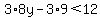 3%2A8y-3%2A9%3C12
