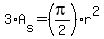3%2AA%5Bs%5D+=+%28pi%2F2%29%2Ar%5E2