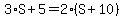 3%2AS%2B5=2%28S%2B10%29
