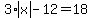 3%2Aabs%28x%29-12=18