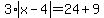 3%2Aabs%28x-4%29=24%2B9