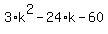 3%2Ak%5E2-24%2Ak-60