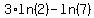 3%2Aln%282%29-ln%287%29