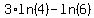 3%2Aln%284%29-ln%286%29
