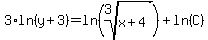 3%2Aln%28y%2B3%29=ln%28root%283%2Cx%2B4%29%29%2Bln%28C%29