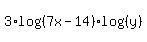 3%2Alog%28%287x-14%29%29%2Alog%28%28y%29%29