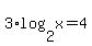 3%2Alog%282%2Cx%29+=+4