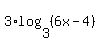 3%2Alog%283%2C%286x-4%29%29