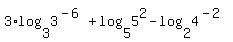 3%2Alog%283%2C3%5E%28-6%29%29%2Blog%285%2C5%5E2%29-log%282%2C4%5E%28-2%29%29