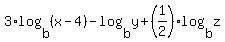 3%2Alog%28b%2C%28x-4%29%29-log%28b%2Cy%29%2B%281%2F2%29log%28b%2Cz%29