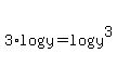 3%2Alog%28y%29+=+log%28y%5E3%29