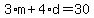 3%2Am%2B4%2Ad=30