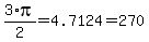 3%2Api%2F2+=+4.7124+=+270