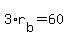 3%2Ar%5Bb%5D+=+60
