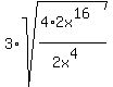 3%2Asqrt%28%284%2A2x%5E16%29%2F%282x%5E4%29%29