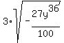 3%2Asqrt%28-27y%5E36%2F100%29