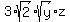 3%2Asqrt%282%29%2Asqrt%28y%29%2Az