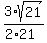 3%2Asqrt%2821%29%2F%282%2A21%29
