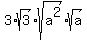 3%2Asqrt%283%29%2Asqrt%28a%5E2%29%2Asqrt%28a%29