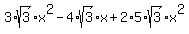 3%2Asqrt%283%29%2Ax%5E2+-+4%2Asqrt%283%29%2Ax+%2B+2%2A5%2Asqrt%283%29%2Ax%5E2