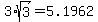 3%2Asqrt%283%29+=+5.1962