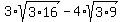 3%2Asqrt%283%2A16%29-4%2Asqrt%283%2A9%29