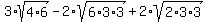 3%2Asqrt%284%2A6%29+-+2%2Asqrt%286%2A3%2A3%29+%2B+2%2Asqrt%282%2A3%2A3%29