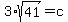 3%2Asqrt%2841%29=c