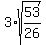 3%2Asqrt%2853%2F26%29