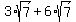 3%2Asqrt%287%29%2B+6%2Asqrt%287%29
