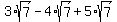 3%2Asqrt%287%29-4%2Asqrt%287%29%2B5%2Asqrt%287%29