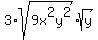 3%2Asqrt%289x%5E2y%5E2%29%2Asqrt%28y%29+