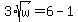 3%2Asqrt%28w%29=6-1