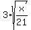 3%2Asqrt%28x%2F21%29