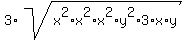 3%2Asqrt%28x%5E2%2Ax%5E2%2Ax%5E2%2Ay%5E2%2A3%2Ax%2Ay%29