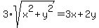 3%2Asqrt%28x%5E2%2By%5E2%29+=+3x%2B2y