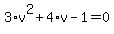 3%2Av%5E2%2B4%2Av-1=0