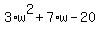 3%2Aw%5E2%2B7%2Aw-20