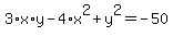 3%2Ax%2Ay-4%2Ax%5E2%2By%5E2=-50