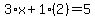 3%2Ax%2B1%282%29=5