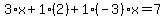 3%2Ax%2B1%2A%282%29%2B1%28-3%29x=7