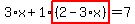 3%2Ax%2B1%2Ahighlight%28%282-3%2Ax%29%29=7