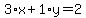 3%2Ax%2B1%2Ay=2