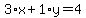3%2Ax%2B1%2Ay=4