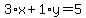3%2Ax%2B1%2Ay=5